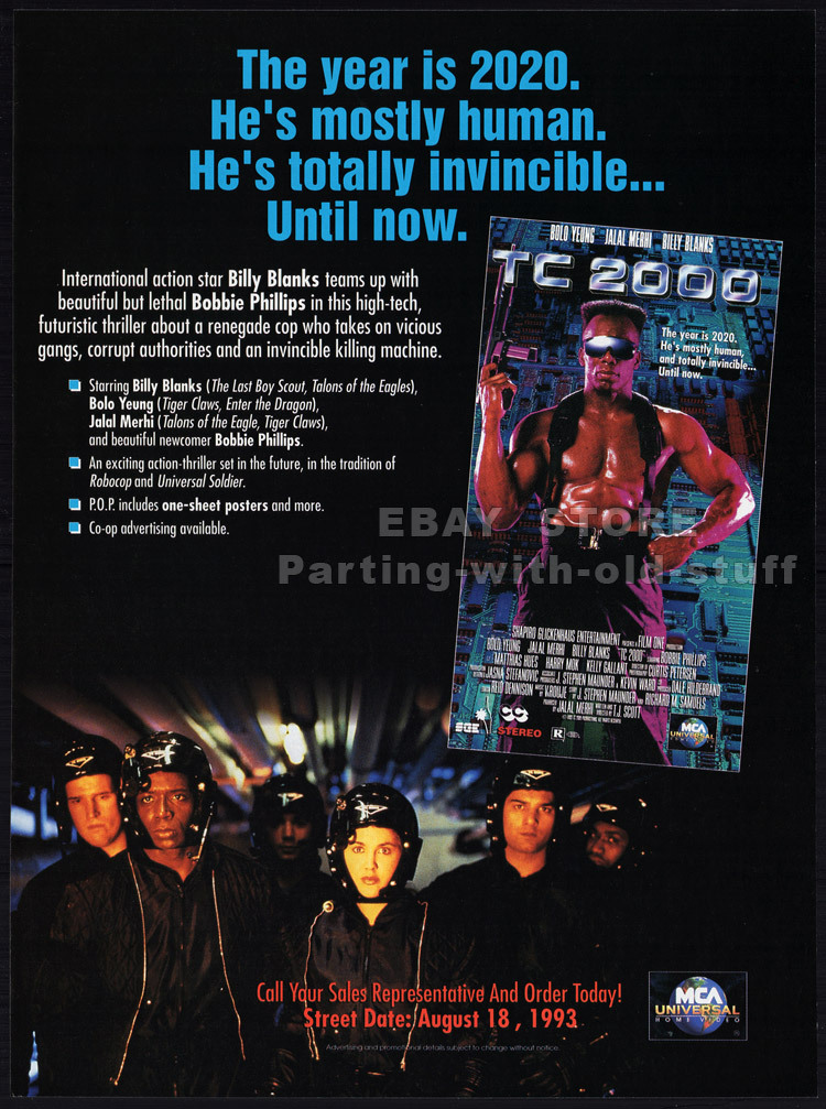 TC 2000__Original 1993 Trade print AD / movie promo__BILLY
