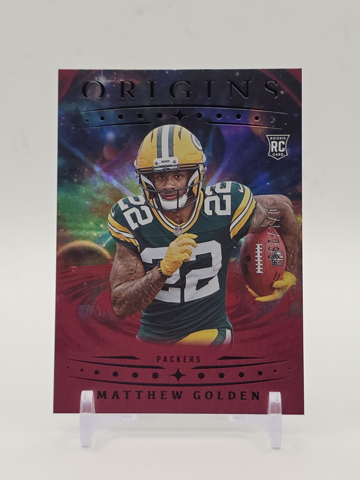 2025 Panini Origins - Rookies Matthew Golden, Matthew Golden #101 Red /225 (RC)
