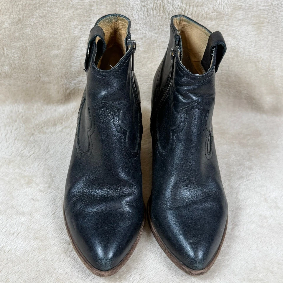Botines Frye Reina para mujer talla 6 cuero negro vaquera occidental Foto 2 de 4