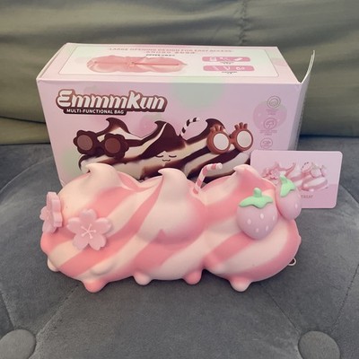 Emmmkun   Friends Gathering Storage Bag Open Blind Box Pink Silicone Pencil Bag