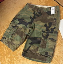 NWT 40 new GAP Kids Boys 7 Camo Cargo Shorts Adjustable Waist USGI Army BDU