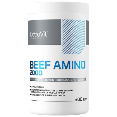 BEEF AMINO 2000MG 300 TABLETTEN   HYDROLYSIERTE ANTI-KATABOLE AMINOS FÜR MUSKEL