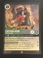 Disney Lorcana Reign of Jafar Captain Hook - The Pirate King Cold Foil 109/204