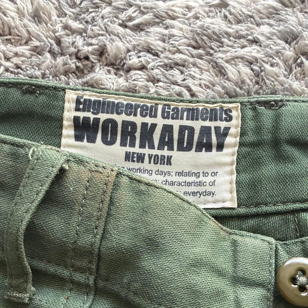 WORKADAY オリーブグリーン ワークパンツ XS Engineered Garments WORKADAY Olive Green Work Pants XS | eBay