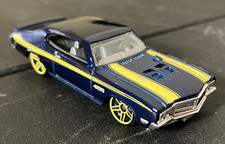 Blu scuro 1970 Buick GSX 455 - Hot Wheels Showroom 109/247 1:64 pressofuso PULITO QUASI NUOVO