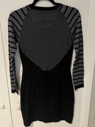 Tart Women’s Small Black Gray Long Sleeve Sweater Dress - Picture 4 of 4