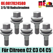 2/5/10X Radschrauben M12 x 1,25 Radbolzen für CITROEN Berlingo C3-C5 Peugeot 407