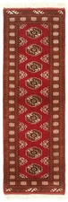 Vintage Dark Red Traditional 2'0" x 6'5" Hand-Knotted Oriental Wool Area Rug