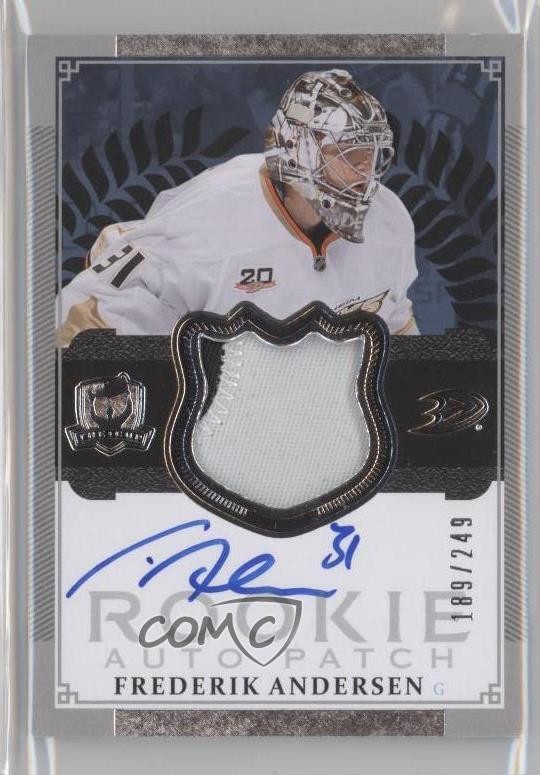 2013 Upper Deck The Cup /249 Frederik Andersen #164 RPA Rookie Patch Auto RC 3xv