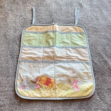 Vtg 2002 Disney Winnie Pooh Crib Wall Hanging Organizer 9 Pockets Baby 19212