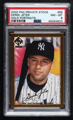 2000 Pacific Private Stock Gold Portraits 62/99 Derek Jeter #99 HOF 04b0