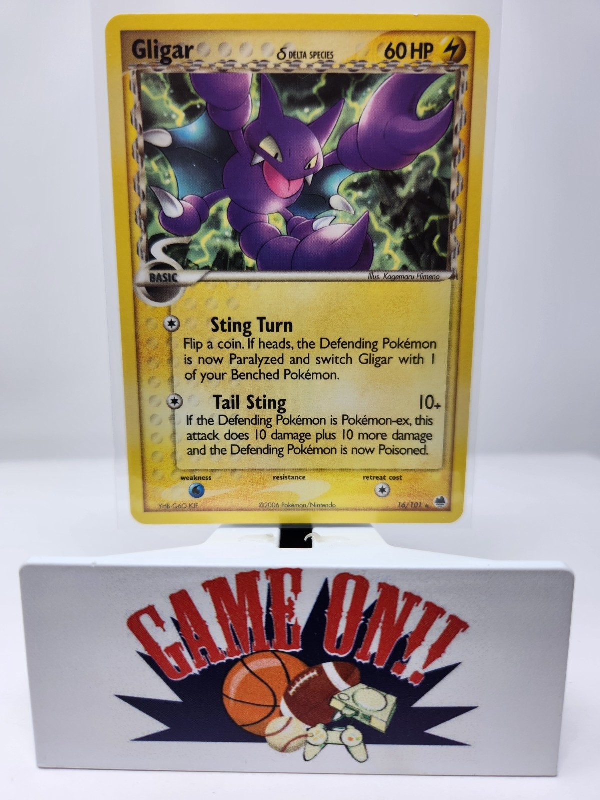 Pokemon Gligar 16/101 Delta Species EX Dragon Frontiers Rare Regular LP