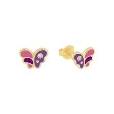 Prinzessin Lillifee Children's Earrings Silver Zirconia Butterfly 2037950