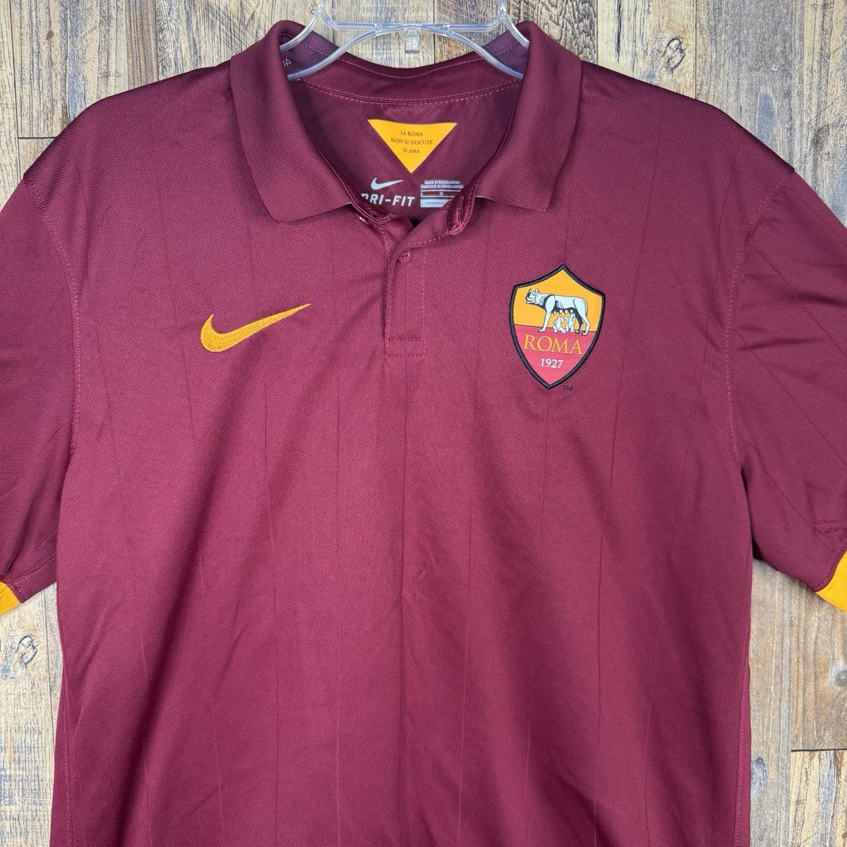 AS Roma 2014-15 Home Soccer Jersey Nike 635811-678 Men's L | eBay