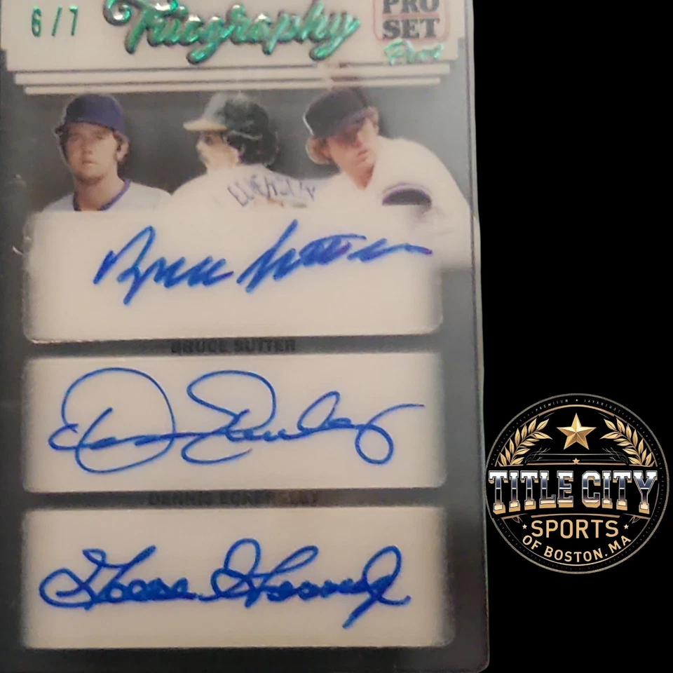 Juego Leaf Pro 2023 Pure-Bruce Sutter Dennis Eckersly Goose Gossage automático 6/7 №T-12 Foto 2 de 3