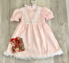 Little girl dress, vintage Winnie the Pooh, Sears, 6 , Petticoat, pink, Easter