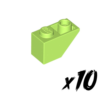 10x LEGO 3665   2x1 Spitze   inverted Slope   lemone   lime