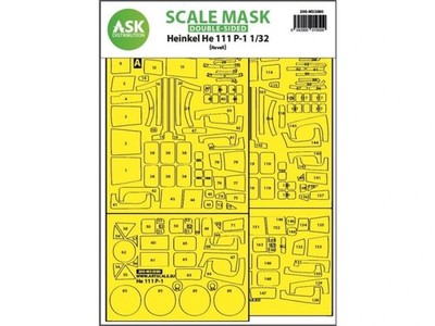Heinkel He 111P-1 double-sided express fit mask for Revell / 1:32