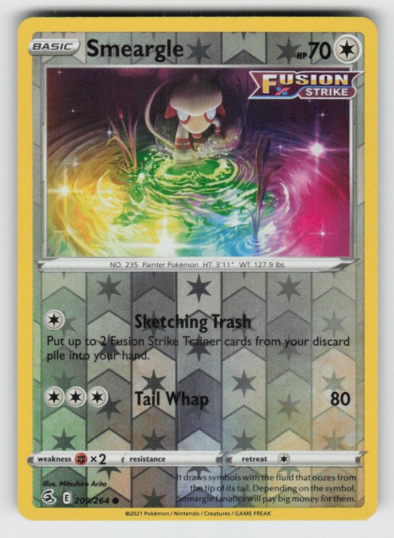 Reverse Holo Smeargle 209/264 Common Fusion Strike Near Mint