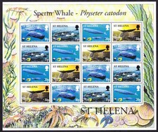Sperm Whale Sheetlet of 4 sets St. Helena 2002 MNH SG#872-875 MI#852-855