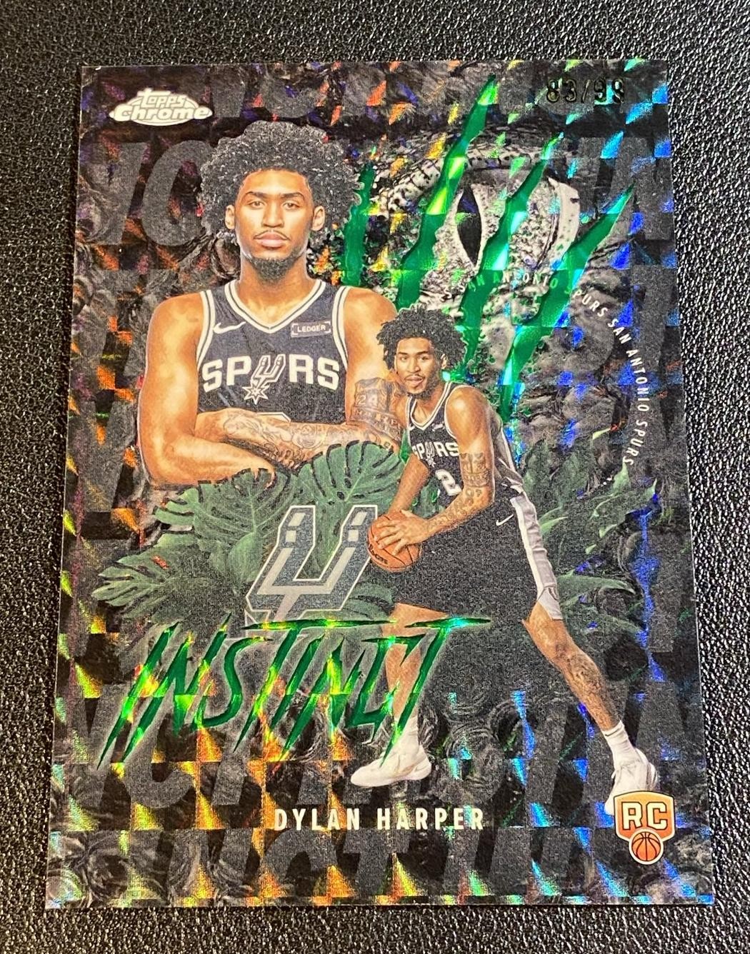 2025-26 Topps Chrome Dylan Harper RC Rookie Instinct Green Geometric /99