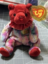 TY Beanie Baby 2001 Ruby The July Birthday Bear Retired