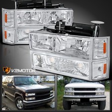 Fits 94-98 Chevy C10 Ck 1500 2500 Tahoe Suburban Headlights Bumper Corner Lamps