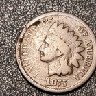1875 CIRCULATED - RIM DAMAGED INDIAN CENT