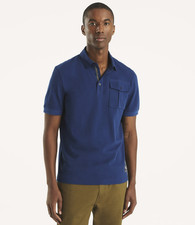 Nautica Men Classic Fit Polo Shirt Estate Blue Size S