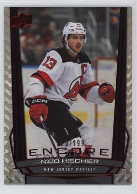 2025-26 Upper Deck Series 1 Encore Red 20/199 Nico Hischier #E-47 0b2e