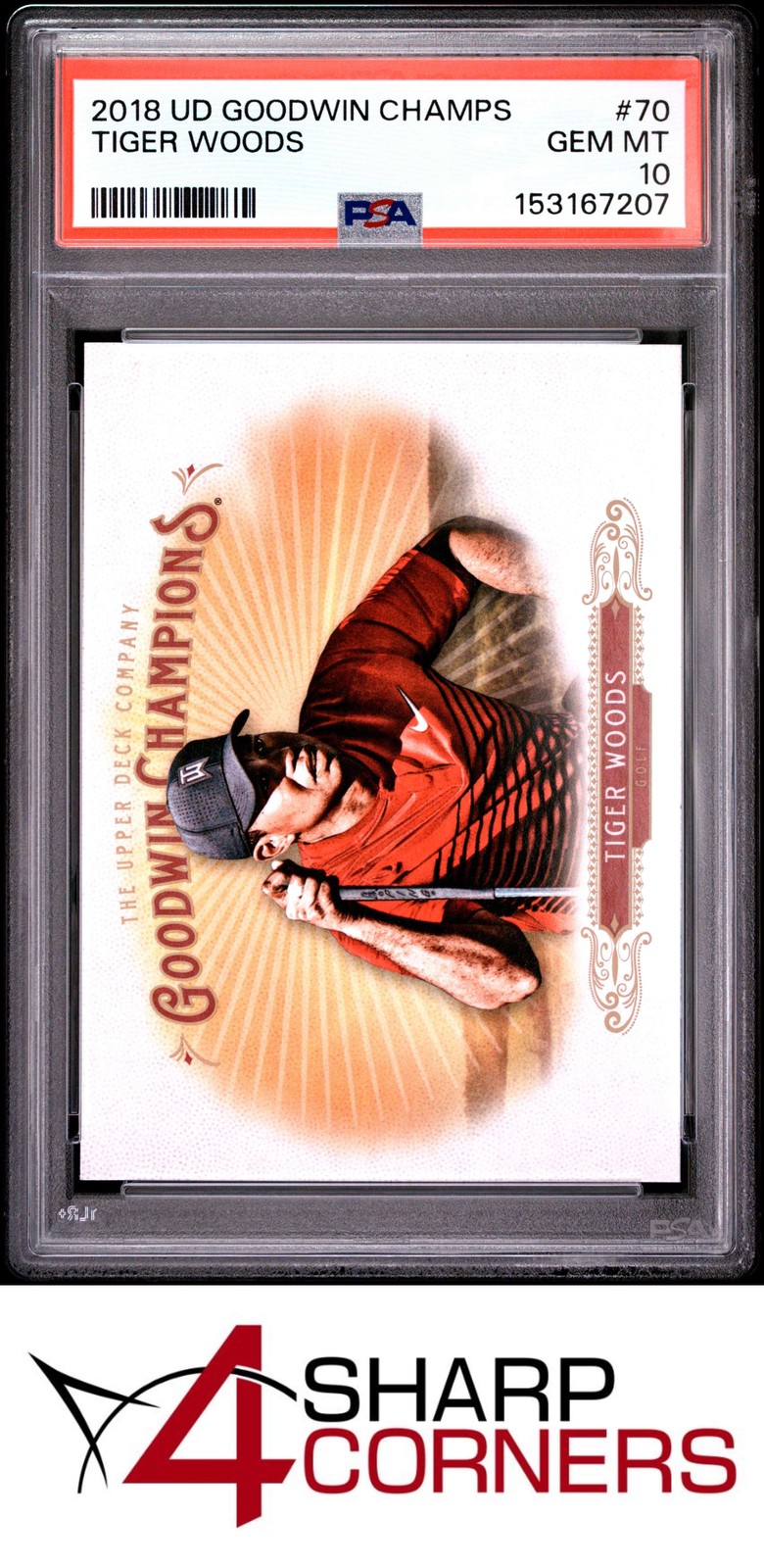 2018 UPPER DECK GOODWIN CHAMPIONS #70 TIGER WOODS PSA 10 view 1