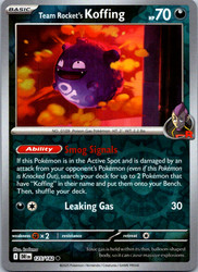 Team Rocket's Koffing 125/182 Destined Rivals Reverse Holo