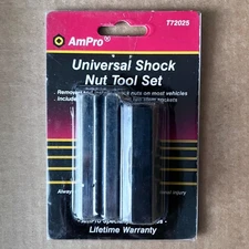Ampro Universal Shock Nut Tool Set T72025 - 1 Nut Socket & 2 Stem Sockets - NOS