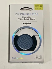 PopSockets Premium MagSafe Round Phone Grip & Stand for iPhone - Alum Tile