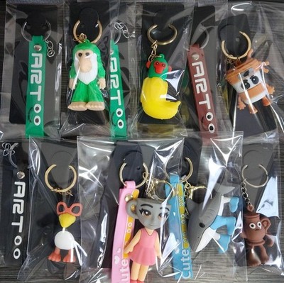 Artoo Italian Brain Lot 7Charm Set, 3D Plastic + Straps, Green Character, MIB?
