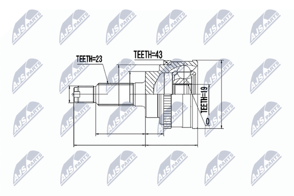 NTY NPZ-SU-021 Gelenksatz, Antriebswelle Vorne Links FüR Suzuki-image