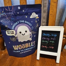  Halloween Edition The Woobles Snooky the Ghost Crochet Kit  Hook New 