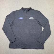 Truewerk B2 1/4 Zip Pullover Mens L Gray Stewart Haas Racing Ford Logo