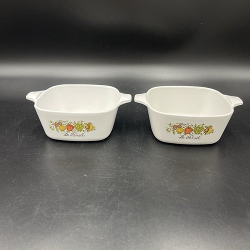 2 cacerolas pequeñas vintage Corning Ware Spice of Life LE PERSIL P-43-B - Imagen 3 de 11