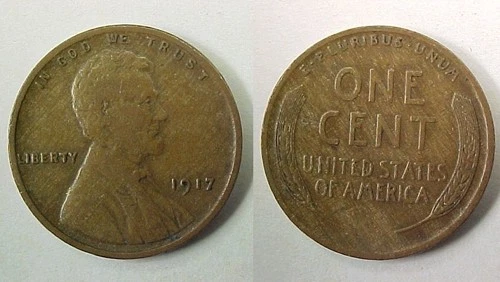 1917 P Lincoln Cent Very Fine VF