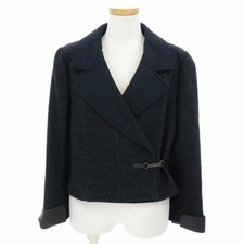Chanel Jacket P16222 Black Wool Blend Size 38 B Condition
