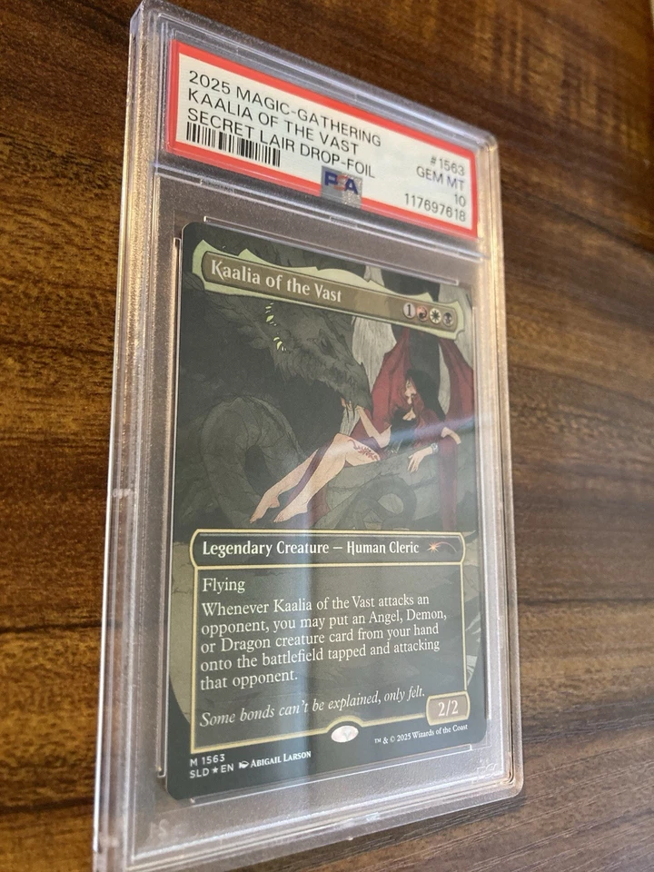 MTG✨KAALIA OF THE VAST Brdless/Ext Art FOIL✨SLD Tragic Romance PSA 10 MYTHIC - Image 3 of 4