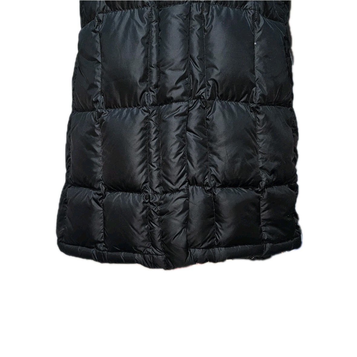 The North Face Womens Sz M Black 600 Goose Down Long Coat Jacket Quilted Puffer