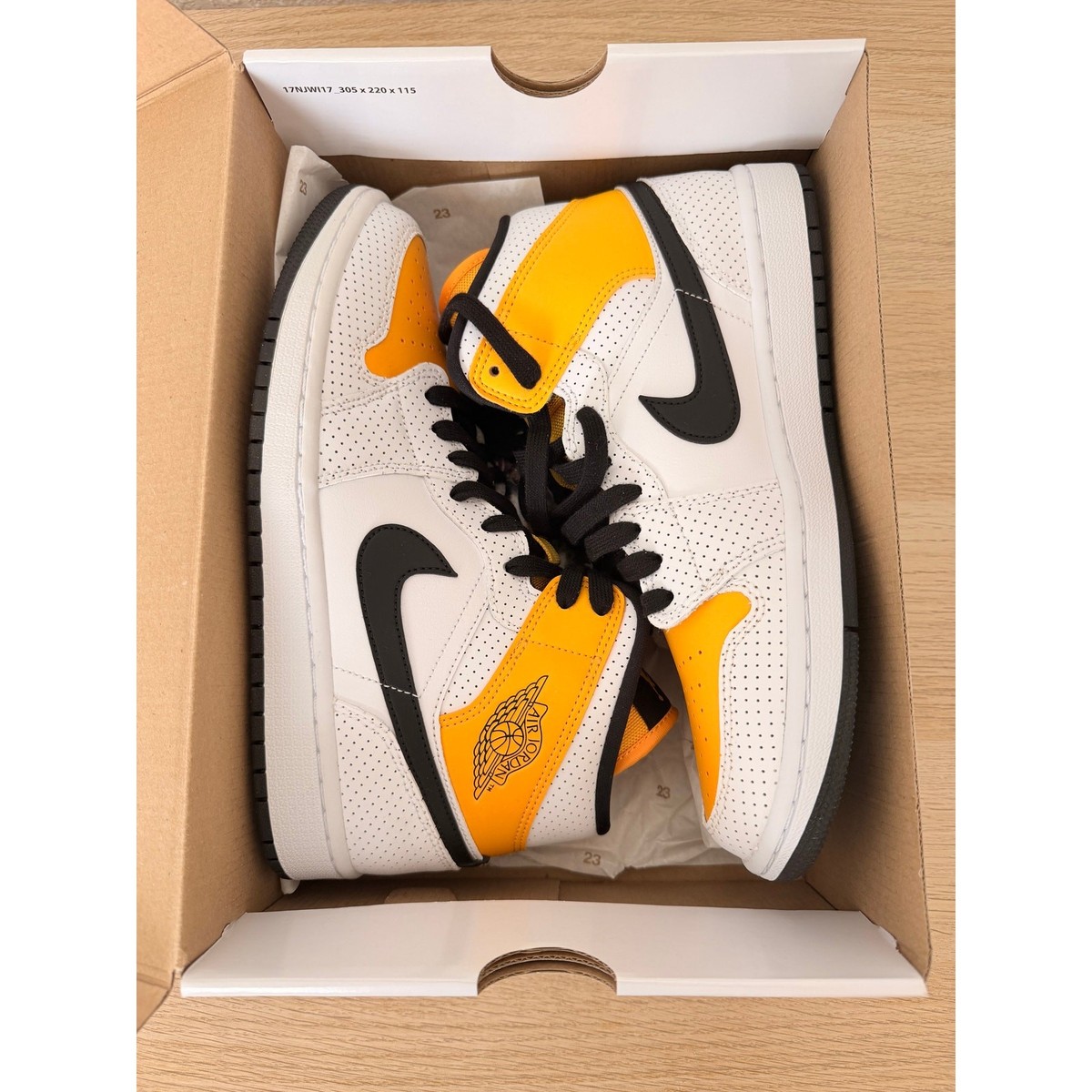 Nike Air Jordan 1 Mid Yellow Ochre Taxi Size 10 Men NEW Authentic