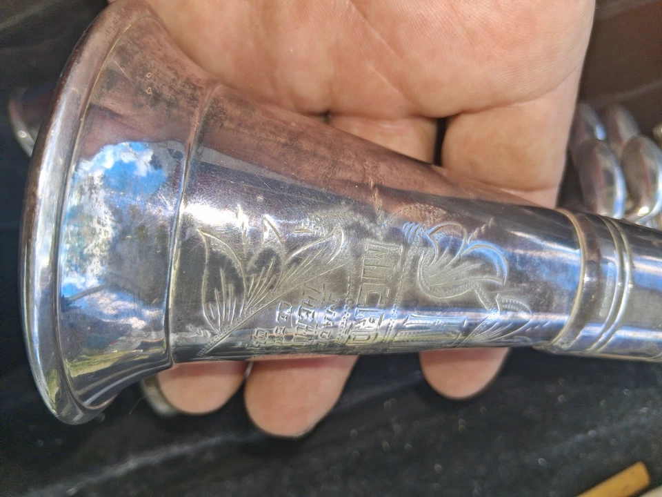 Raro Clarinete King MicroSonic Años 40 Sterling Bell H.N. Micro Sonic blanco Foto 4 de 4