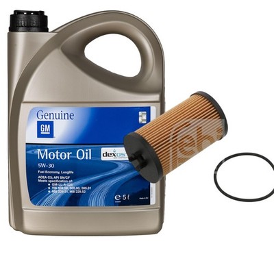 FEBI BILSTEIN Ölfilter 5L GM General Motors 5W-30 dexos2 für Opel Corsa D