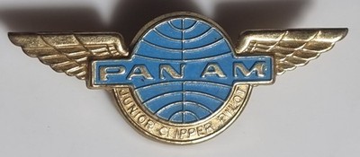 PAN AM Junior Clipper Pilot historisches Blech-Abzeichen 
