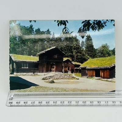 Vintage Mittet Oslo Norway Norsk Folkemuseum Color Lithograph Postcard 5.5x3.5
