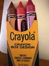 Avon Vintage 1980 Crayola Crayon Lip Gloss Chocolat Fraise Raisin Neuf