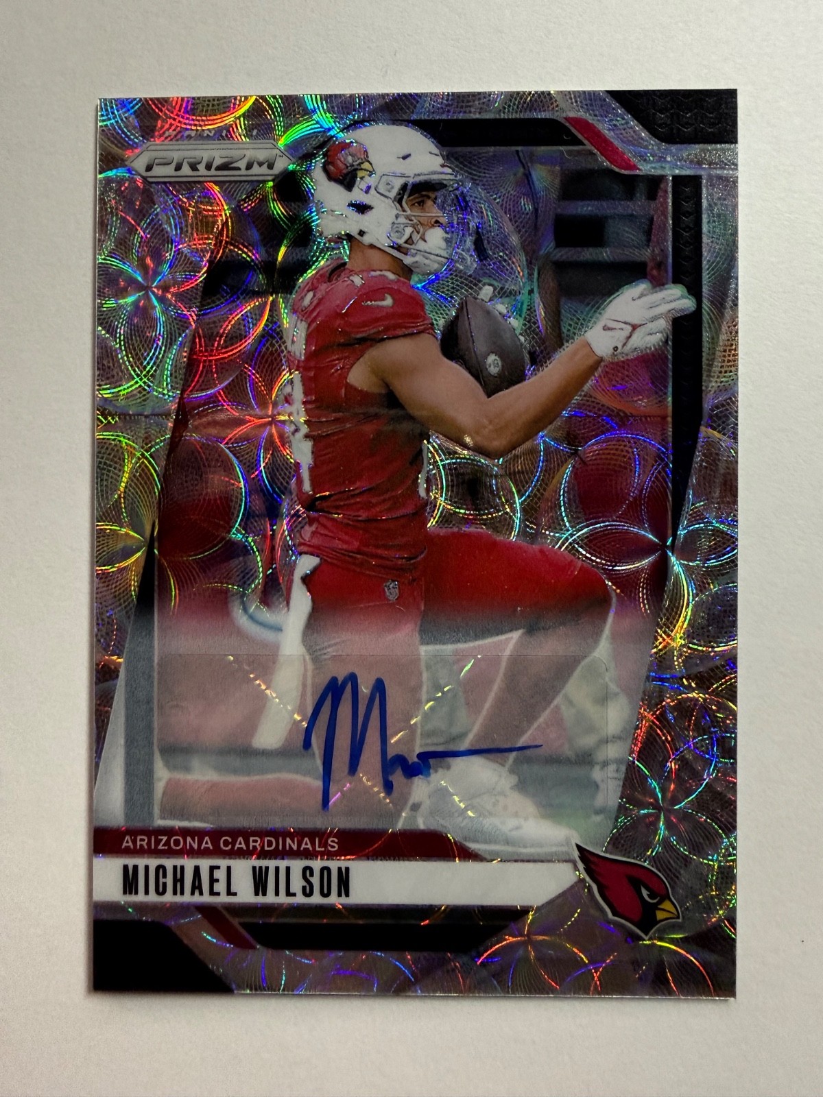 Michael Wilson 2024 Panini Prizm - Choice Scope Auto 092/100 #3 Cardinals